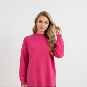 Elegant pink Turtleneck Sweater